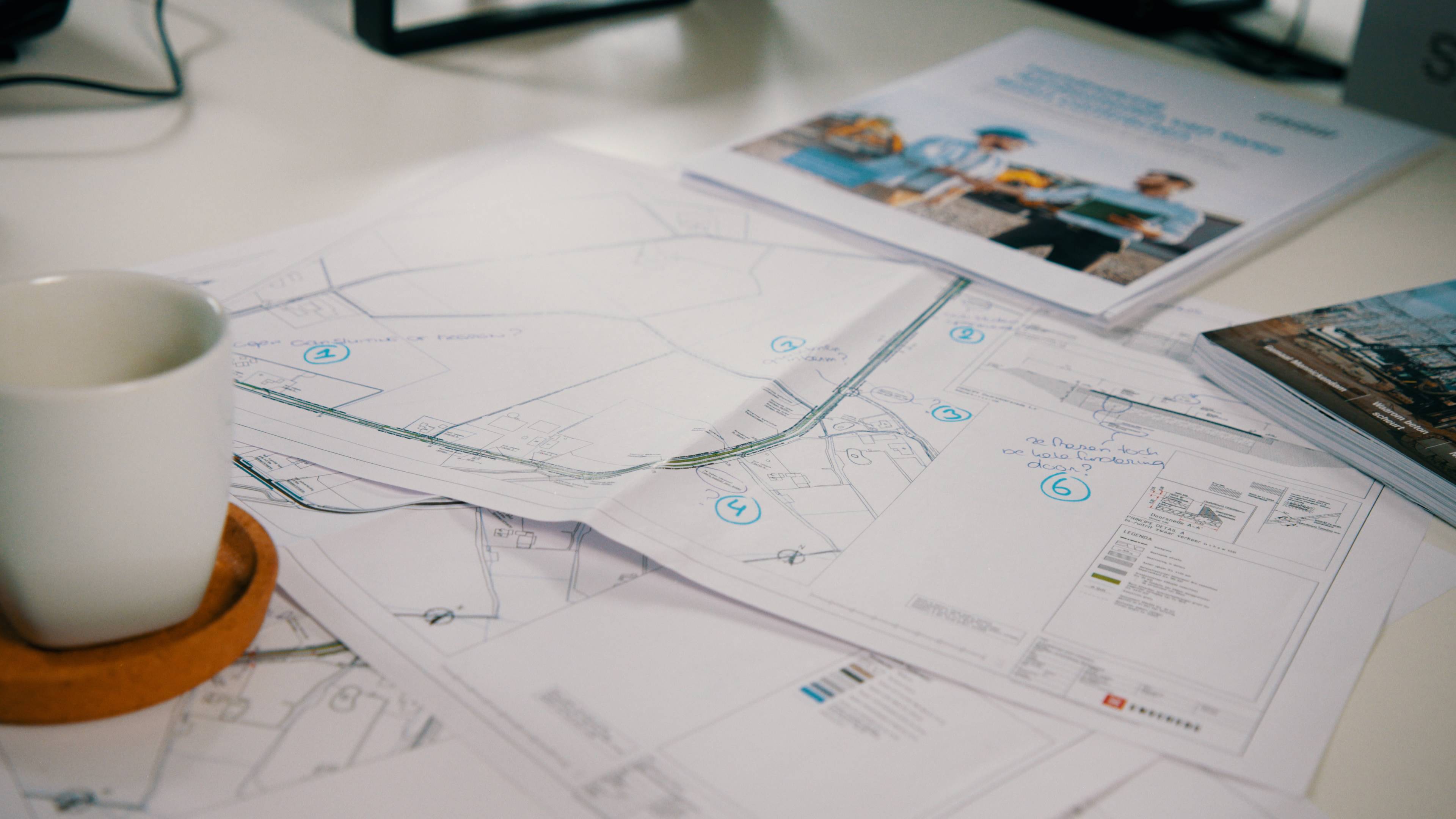 Stad Land Water Engineering en aanbesteding tekening