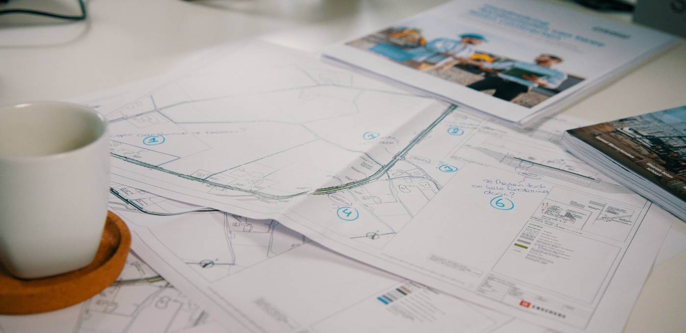 Stad Land Water Engineering en aanbesteding tekening